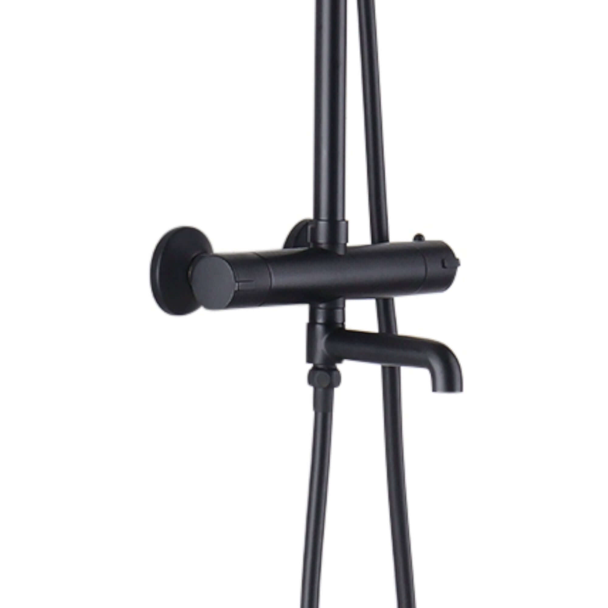 Buy Dune contemporary 3 outlet thermostatic bar shower mixer valve - matt black Online UK | HOUSE OF ENKI